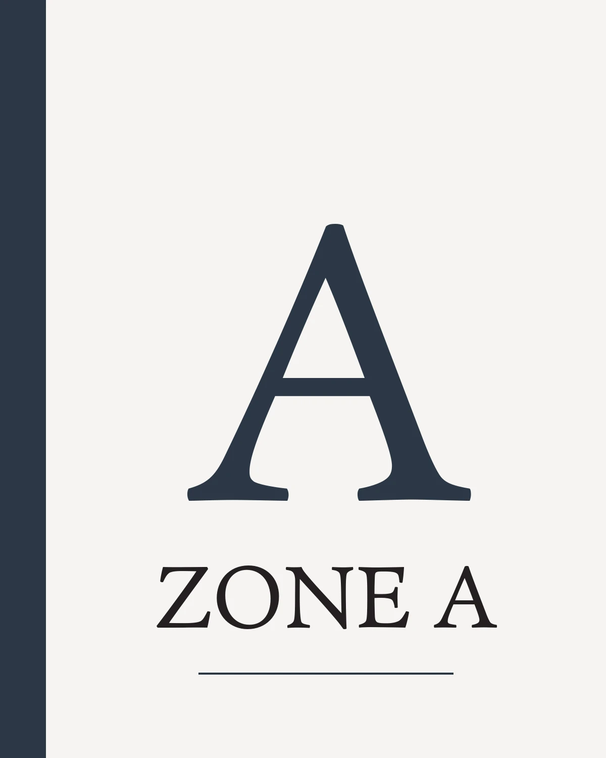 Zone A gateway sign, Slate
