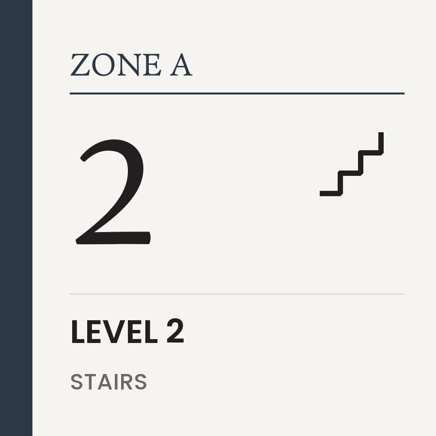 W04 Core and level marker for Zone A, 300 by 300 millimetres