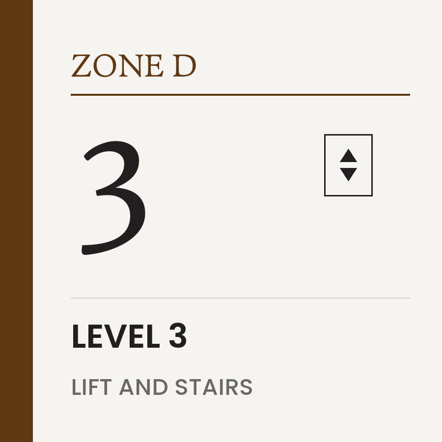 W04 Core and level marker for Zone D, 300 by 300 millimetres